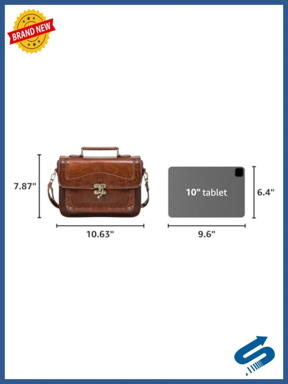Women PU Leather Satchel Crossbody Messenger Bag Work Bag